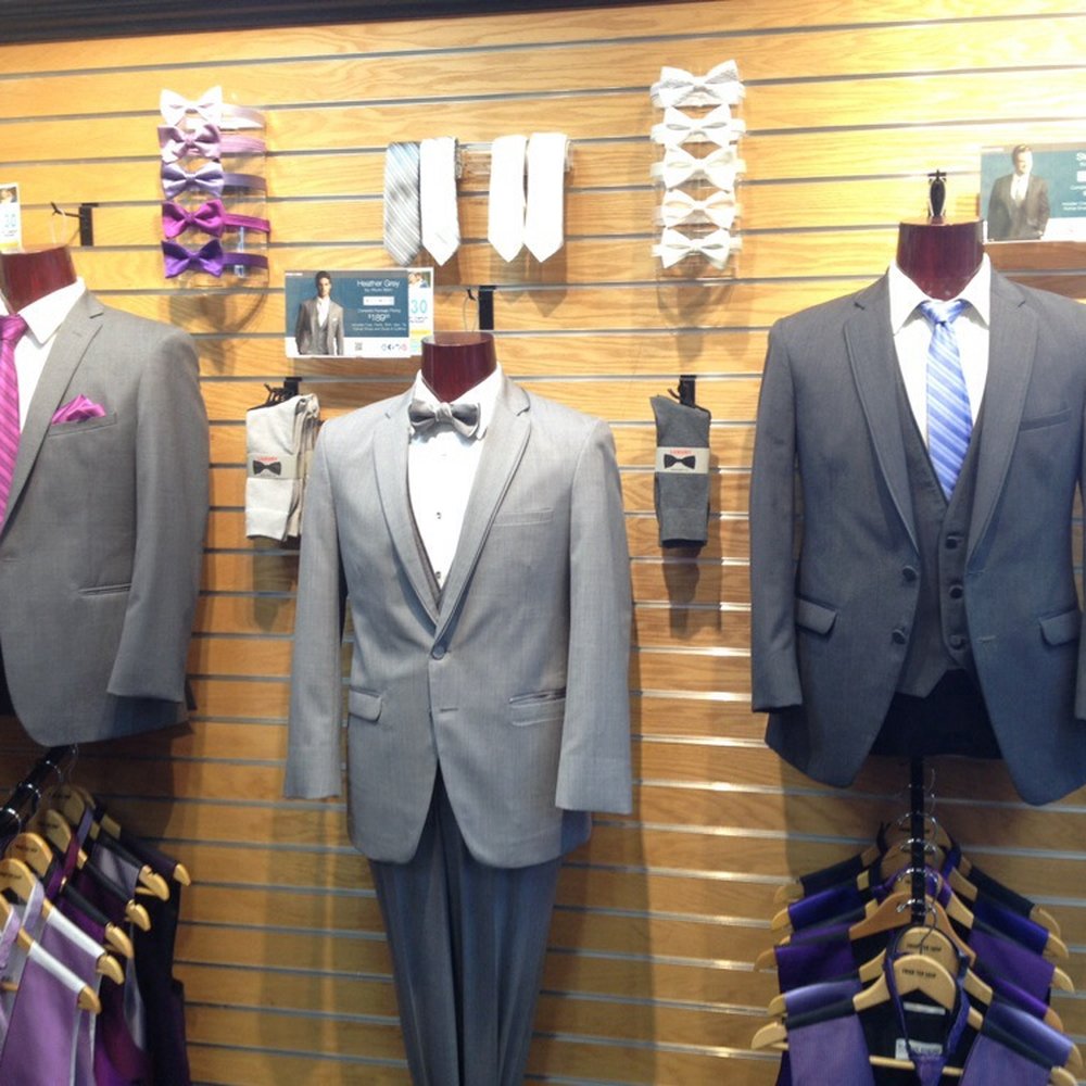Friar Tux - Exactly what I was looking for for our wedding... gray tux on the right for me, silver tux in the middle for my men! - Men's Clothing Near Me - Temecula, California