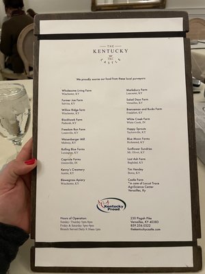 Menu photo 3 Castle Farm Versailles, KY