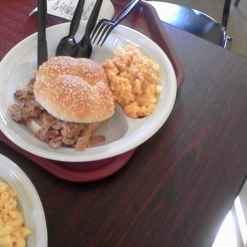 Puny John's BBQ - Pulled Pork Sandwich and side of Mac and Cheese. - Barbeque Near Me - Tombstone, Arizona Puny John's BBQ - Pulled Pork Sandwich and side of Mac and Cheese. - Barbeque Near Me - Tombstone, Arizona