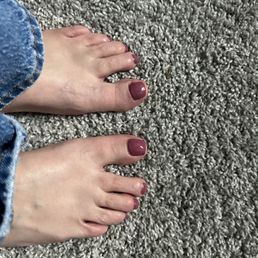 Pedi w acrylic toenail