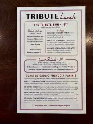 Menu photo 4 Tribute Eatery & Bar Coralville, IA