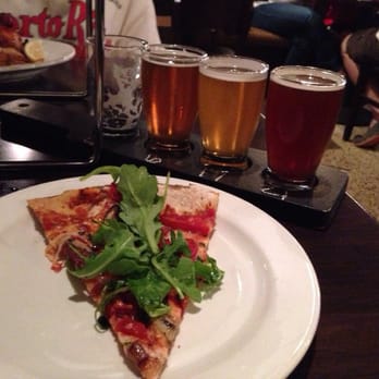 Crisp - Here's a photo of the Shady Acres Pizza and the flight I picked for tasting. - Italian Near Me - Houston, Texas Crisp - Here's a photo of the Shady Acres Pizza and the flight I picked for tasting. - Italian Near Me - Houston, Texas