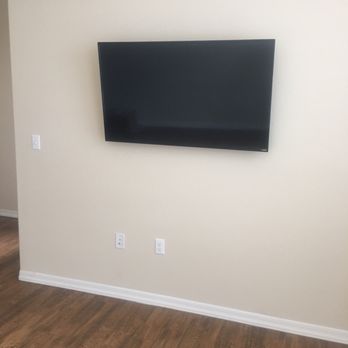 Wires Be Gone - NO WIRES!!! The tv looks like it was literally made into the wall lol LOVE IT!! #WiresBeGone - TV Mounting Near Me