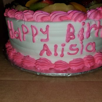 La Flor De Puebla Bakery - A so called tres leche cake with horrible writing and no moisture or "leche" at all - Bakeries Near Me - Manassas, Virginia
