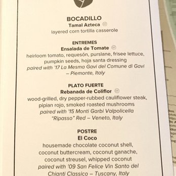 Caracol - HRW 2019 menu - Seafood Near Me - Houston, Texas