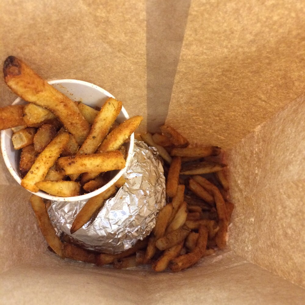 Five Guys - 2 burgers and 3 Cajun fries...... I think... Well that's what I ordered to go - Fast Food Near Me - Hayward, California Five Guys - 2 burgers and 3 Cajun fries...... I think... Well that's what I ordered to go - Fast Food Near Me - Hayward, California