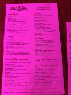 Menu photo 1 Barbarella Restaurant & Bar Playa La Jolla, CA Menu photo 1 Barbarella Restaurant & Bar Playa La Jolla, CA