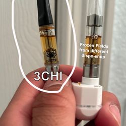 Artisan Vapor & CBD Eastchase - 3CHI vs Frozen Fields cart from a dispensary in Arlington.