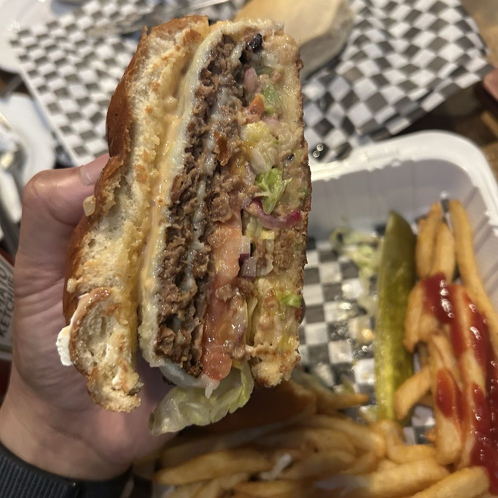 Jake's Bistro & Brew - Impossible burger with fries - Italian Near Me - Yucaipa, California