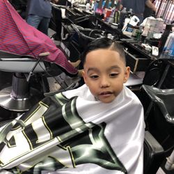 UGK Underground Kutz - Lil boy comb over with hard line part and boxed edge up