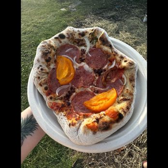 Flannel Dog Farm - Farm fresh pizza - with sour bread dough made by Alan - Farms Near Me - Ashtabula, Ohio