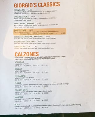 Menu photo 7 Giorgio's Pizzeria San Francisco, CA Menu photo 7 Giorgio's Pizzeria San Francisco, CA