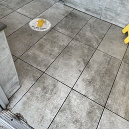 Floor was sticky and disgusting.