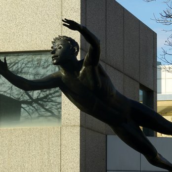 Des Moines Art Center - Carl Milles; Man and Pegasus; 1949; bronze - Museums Near Me - Des Moines, Iowa