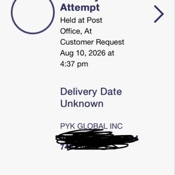 US Post Office - False delivery notification