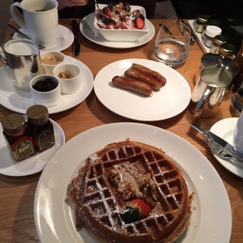 Artisan Bistro - Wonderful brunch. Friendly service. Excellent coffee. Loved the walnut pecan waffle and chicken sausage! - New American Near Me - Boston, Massachusetts