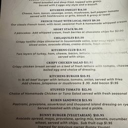 Breakfast menu updated