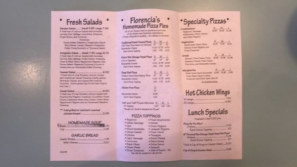 Menu photo 4 Florencia Pizza Sun City West, AZ Menu photo 4 Florencia Pizza Sun City West, AZ