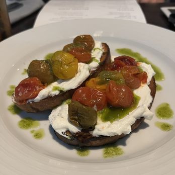Plate - Tomato + Ricotta Bruschetta - Italian Near Me - Leawood, Kansas Plate - Tomato + Ricotta Bruschetta - Italian Near Me - Leawood, Kansas