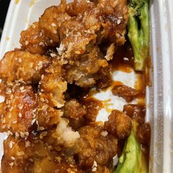 Asian Express - Sesame chicken that's stuck together