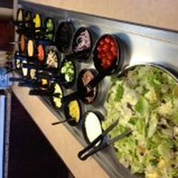 Village Pizza - Upside down salad bar. ha
