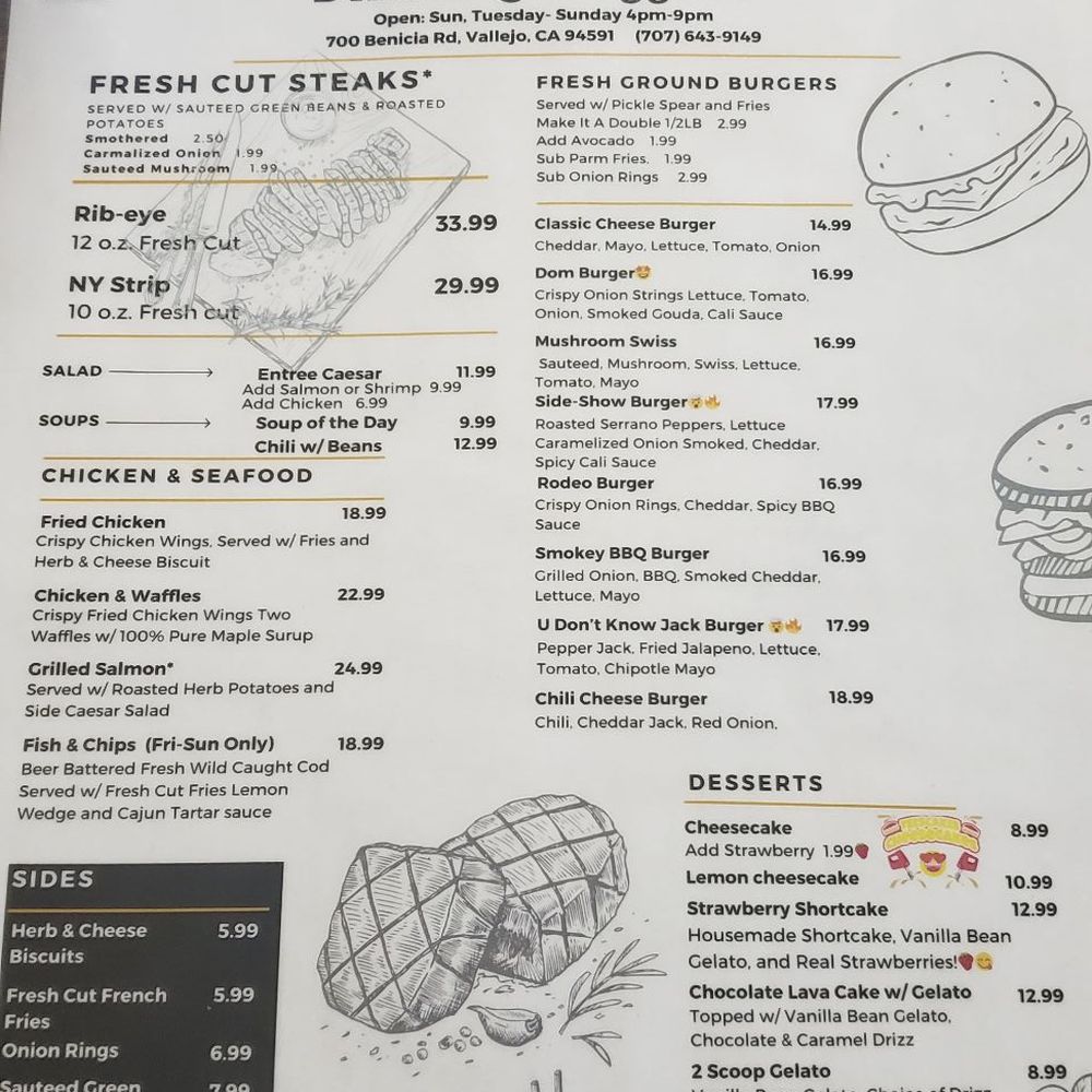 Maggie's Restaurant - New Dinner menu. Take note of new pricing! - Burgers Near Me - Vallejo, California Maggie's Restaurant - New Dinner menu. Take note of new pricing! - Burgers Near Me - Vallejo, California