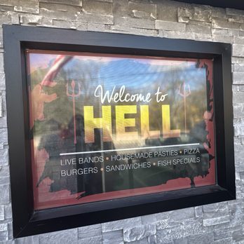 Smitty’s Hell Saloon - Outside sign - Burgers Near Me - Pinckney, Michigan