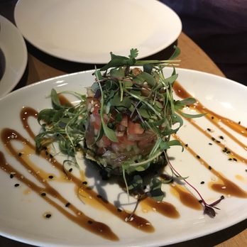 Craft & Vine - Salmon poke tower for two - Gastropubs Near Me - Roanoke, Texas