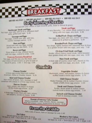 Menu photo 4 Freeway Cafe Tulsa, OK