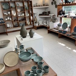 Greenport Pottery - Inside the showroom at Greenport Pottery.