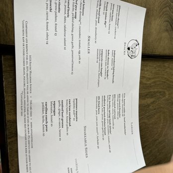 Five and Ten - a menu on a table - New American Near Me - Athens, Georgia Five and Ten - a menu on a table - New American Near Me - Athens, Georgia