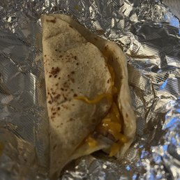 a burrito wrapped in foil