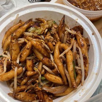 Satay - 76. Fried Pearl Noodles (we asked for less oil, good stir fry flavor, already ate some) - Chinese Near Me - Flushing, New York Satay - 76. Fried Pearl Noodles (we asked for less oil, good stir fry flavor, already ate some) - Chinese Near Me - Flushing, New York