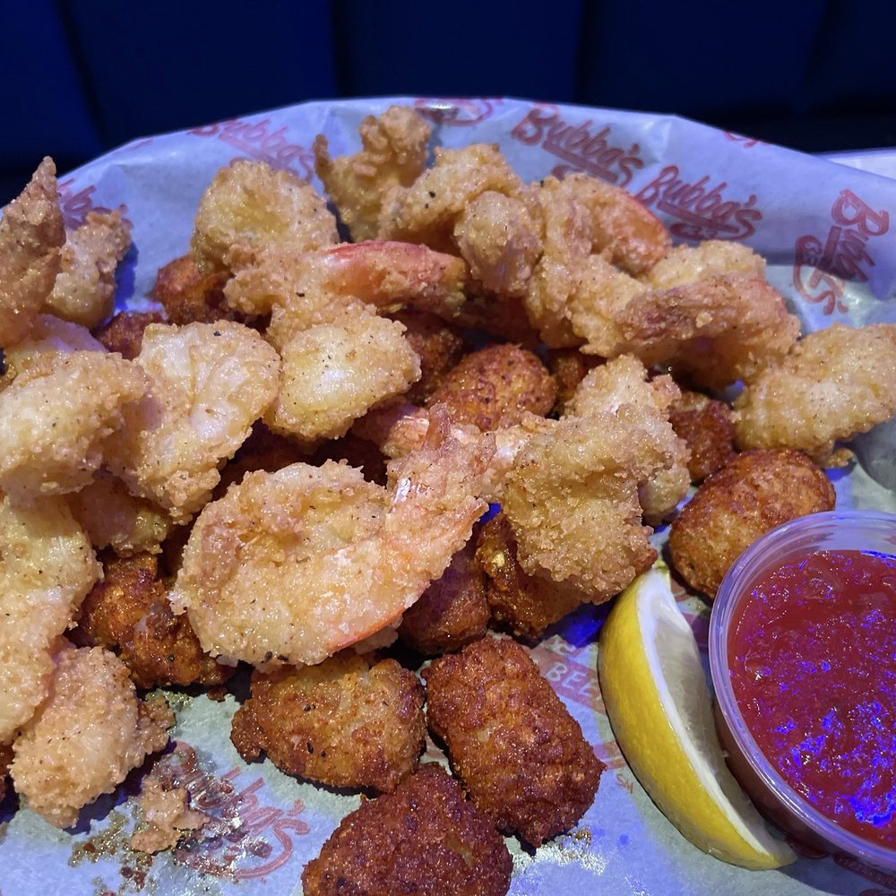 Bubba's 33 - Hand breaded butterfly shrimp and fire tots - American Near Me - Tempe, Arizona