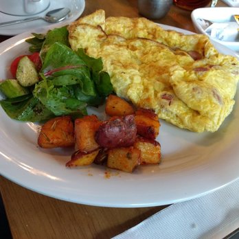 Soup N Burger - Sausage omelette with home fries and salad. Salad dressing was good. - Soup Near Me - Brooklyn, New York Soup N Burger - Sausage omelette with home fries and salad. Salad dressing was good. - Soup Near Me - Brooklyn, New York