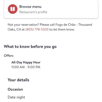 Fogo de Chão - My reservation - Brazilian Near Me - Thousand Oaks, California