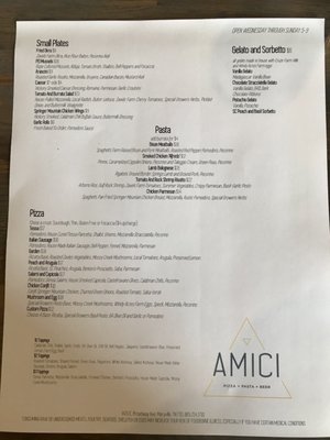 Menu photo 4 Amici Maryville, TN