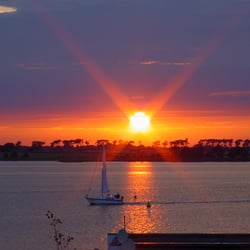 Südstrand Wohnung - Ferienwohnungen auf Fehmarn - Meerblick vom Balkkon