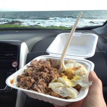 Keoki's - Mini Bfast plate with fried rice, Kalua pig, and over easy egg. Best bfast on the island! - Breakfast & Brunch Near Me - Lihue, Hawaii