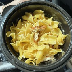 Noodles and Company - Butter Buttered Noodles with Parmesan encrusted chicken