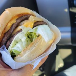 Double cheeseburger.