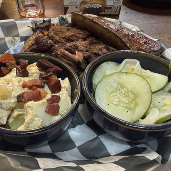 Greenbush Brewing - Brisket, andouille sausage, homemade potato salad, and cucumbers and onions in vinegar. - Barbeque Near Me - Sawyer, Michigan