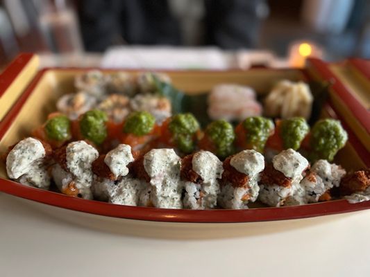 Fat Salmon Sushi by null