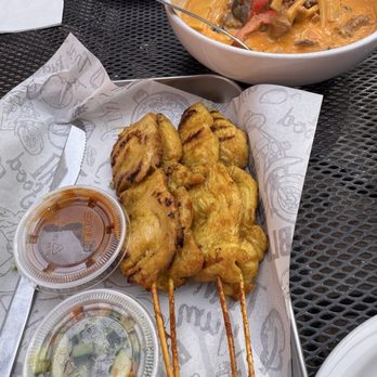 Block 9 Thai Street Eats - Chicken satay skewers were large and tender - Thai Near Me - Las Vegas, Nevada