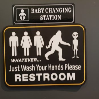 Tacos Tequila - gender sign for bathrooms - Mexican Near Me - Savannah, Georgia