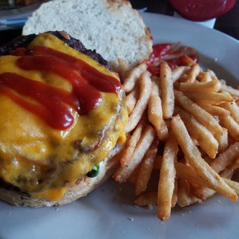 Toomey's - Burger with fries - New American Near Me - Mammoth Lakes, California