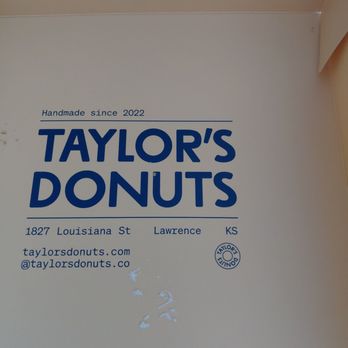 Taylor's Donuts - Box lid - Coffee & Tea Near Me - Lawrence, Kansas