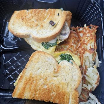 Denny's - My grand slam breakfast sandwich with veggies - Diners Near Me - Lebec, California