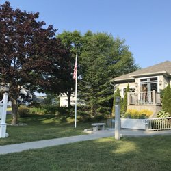 Orr's Island Library - Library with its sign