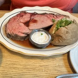 Broiler Steak House - Petite cut Prime Rib and Baked Potato!!